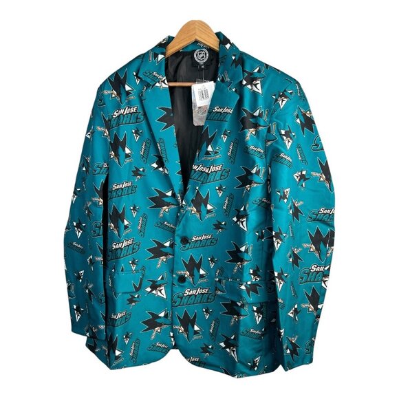 NHL San Jose Sharks Fun Blazer|  Men's Size 46 | Collectors Item  NWTs | Hockey - Picture 1 of 9